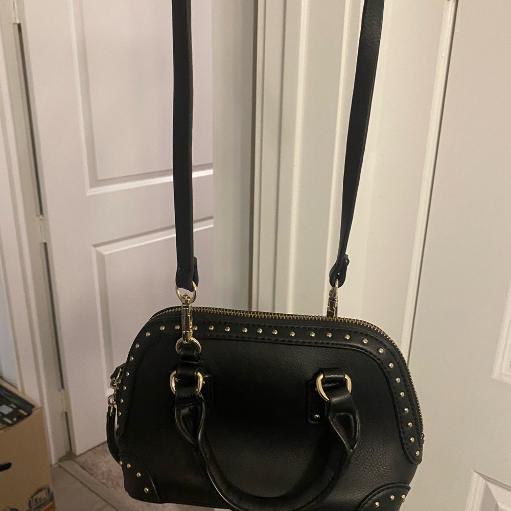 Black Studded Women's Handbag/Crossbody